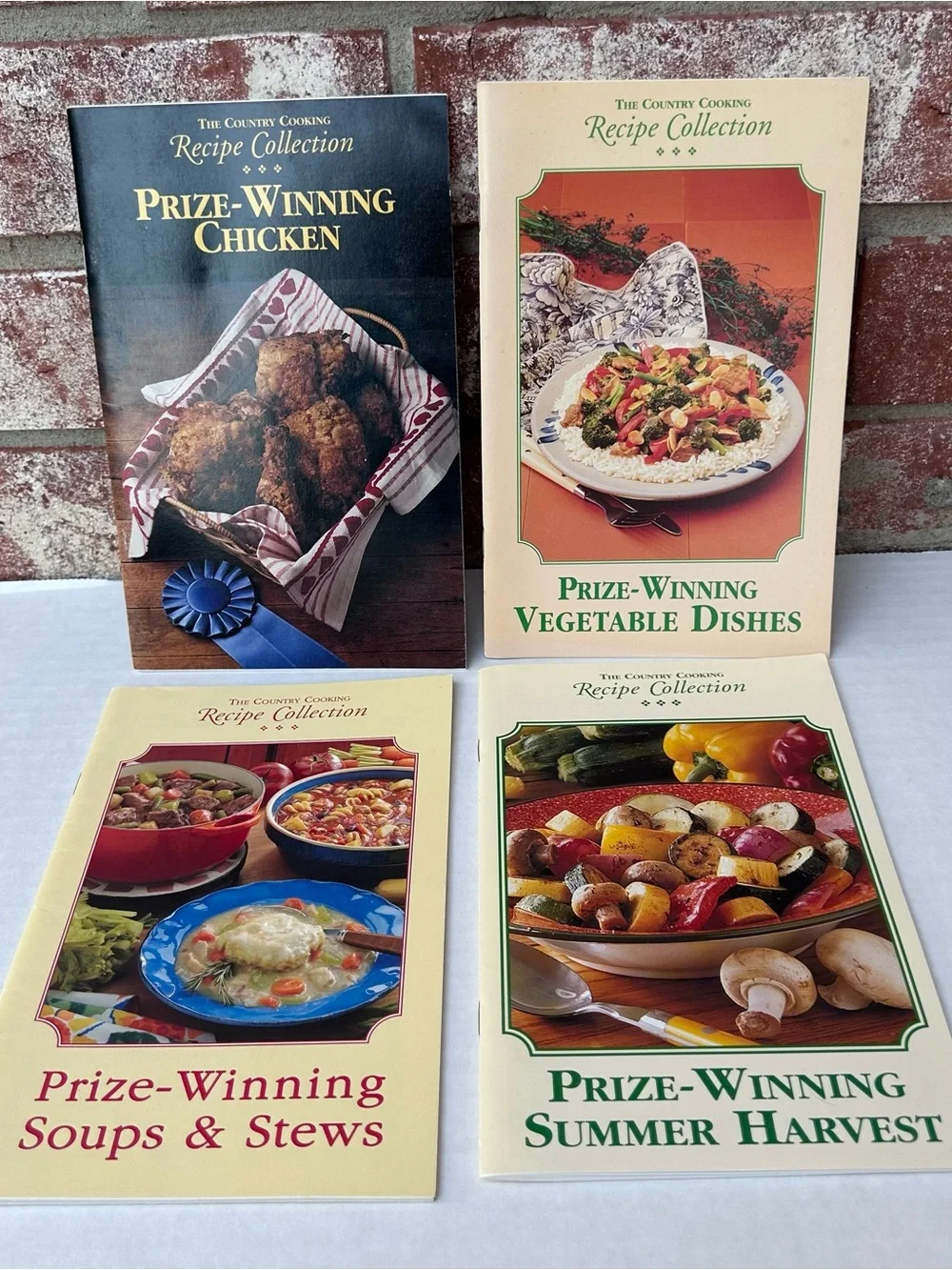 4 Book Lot Country Cooking Recipe Collection Prize Winning Chicken Veg Soup Stew